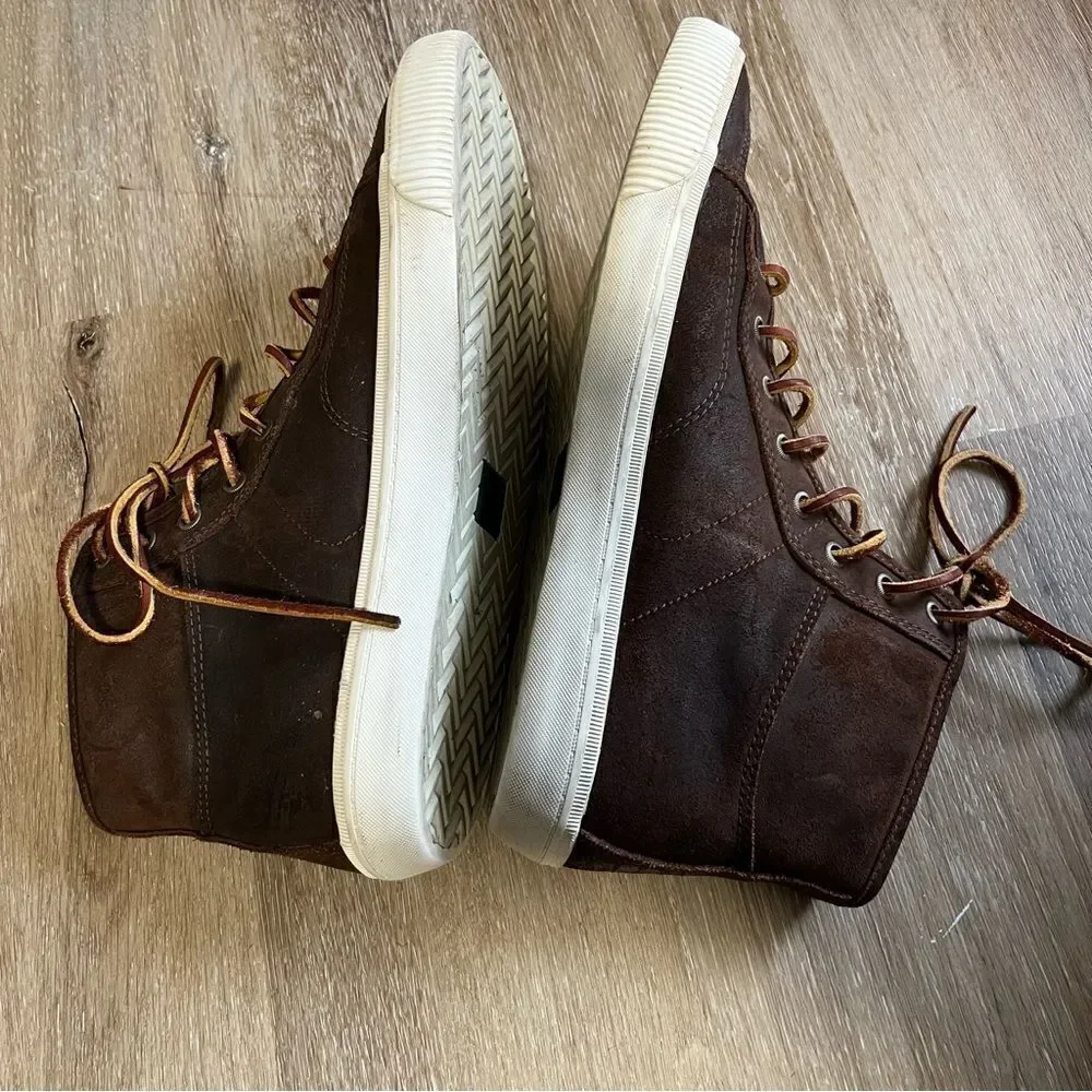 FRYE Mid-Top Brown Suede Sneaker Shoes